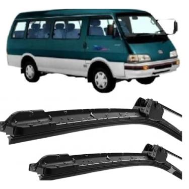 Imagem de TIGER AUTO - KIT PALHETA LIMPADOR PARABRISA DIANTEIRA EM SILICONE COMPATIVEL ASIA MOTORS TOPIC 1993>2003