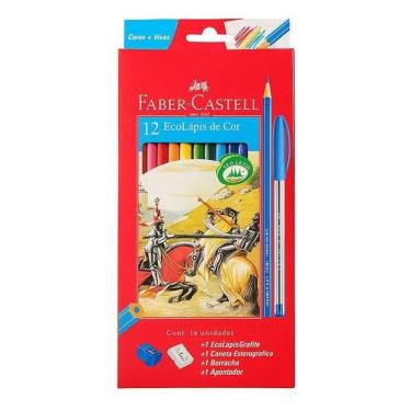 Imagem de Lápis De Cor Ecolápis 120112+2ar 12 Cores - Faber Castell