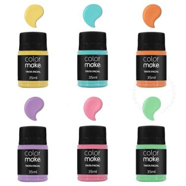 Imagem de 6 Tintas Facial Candy Colors 35ml Colormake Todas as Cores Maquiagem A