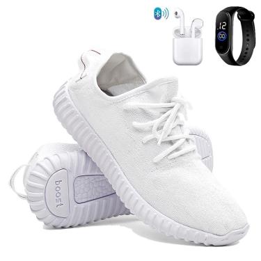 Imagem de Kit Tênis Para Corrida Academia Masculino Super Leve e Macio com Fone e Relógio-Masculino