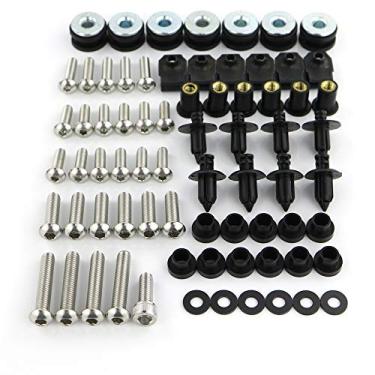 Imagem de Xitomer Conjunto completo de parafusos de carenagem de aço inoxidável, para YAMAHA YZF R6 2006 2007, kits de montagem arruelas/porcas/fixações/ilhós/ilhós, parafusos de corpo