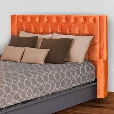 Imagem de Cabeceira Para Cama Box Emma Casal Super King 195 cm Veludo Terracota - S.A Móveis
