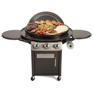 Imagem de Churrasqueira á Gás, portátil, com superfície de, para 15 pessoas, preta, CUISINART CGG 999, Preto