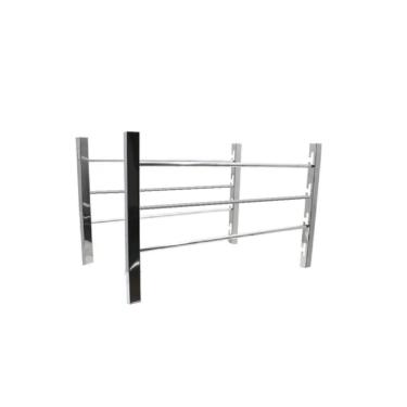 Imagem de Suporte 6 Barras Churrasqueira para Grelhas Espetos Aço Inox