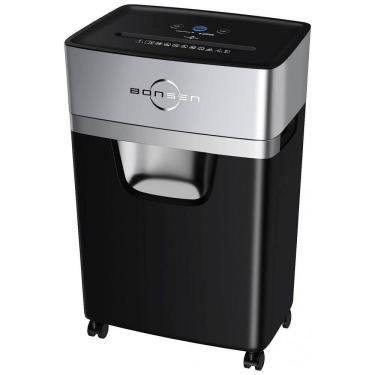 Imagem de Fragmentadora de Papel e CD com Corte Cruzado, 16 Folhas, Silenciosa, 110V BONSEN S3102, Preta