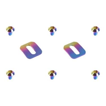 Imagem de Lljsszr 2x Vedações para Pedais de Bicicleta, Arruelas, Reparo de Substituição, Antiderrapante, com Parafusos, Presilha para Pedal de Bicicleta, Acessórios Pa, Multicolorido