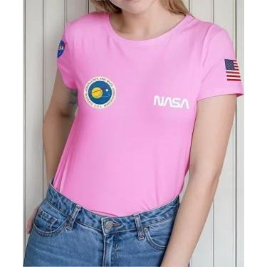Imagem de Camiseta Camisa Algodão Feminina Masculina Adulto Astronauta NASAA Ast