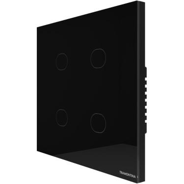 Imagem de Interruptor Touch Smart 4x4 Tramontina Preto Com 4 Canais