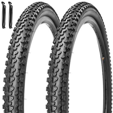 Imagem de SIMEIQI Pacote com 2 pneus de bicicleta de 27,5 x 2,10, 69,8 cm, adequados para bicicletas de montanha de 27,5 x 1,95/2,10/2,125 mountain bike, praia, cruiser, bicicleta urbana (2 pneus)