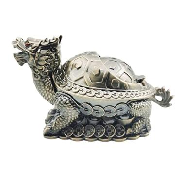 Imagem de Cinzeiro de ervas daninhas cinzeiro de cobre, decoração de mesa de café para casa, metal retro com tampa, cinzeiro decorativo com selo cinzeiros para cigarros (B)