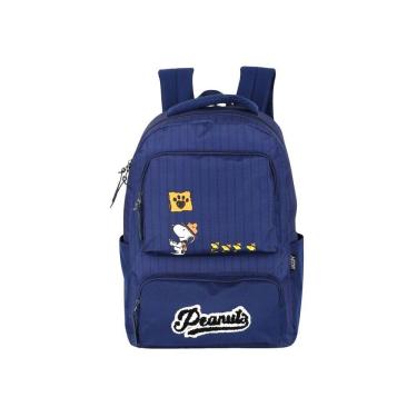 Imagem de Mochila Escolar Costas Snoopy Oficial - Azul