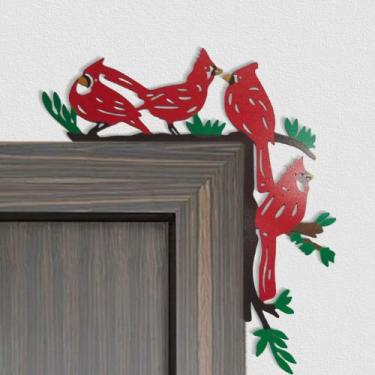Imagem de Batente de porta ZocenKJ, 20 cm, metal, pintado à mão, decoração cardi