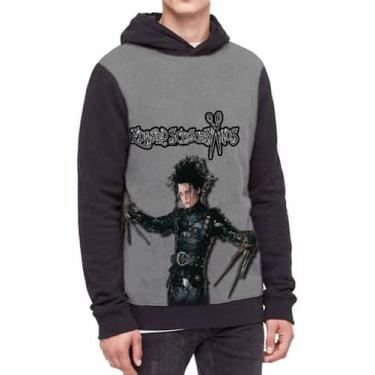 Imagem de Moletom Com Capuz Edward Mãos De Tesoura Ref:324 - smoke, Preto, GG