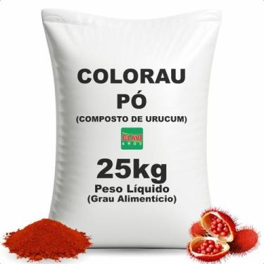 Imagem de Colorau Colorífico Urucum em Pó 25kg Saca Industrial para Restaurante 