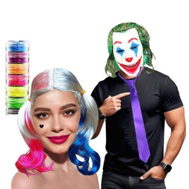 Imagem de Kit Acessório Fantasia para Casal Halloween Carnaval Cosplay: Coringa 