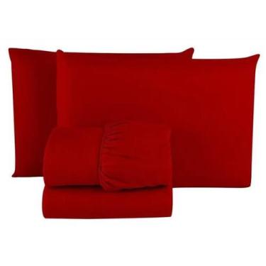 Imagem de Kit 2 Jogos de Lençol Queen 3 Peças Microfibra Liso - Veneza Enxovais,