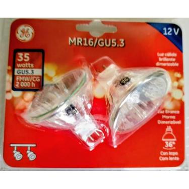 Imagem de Kit com 8 x Lampadas Dicroica 35w 12v Gu 5.3 Marca GE 3000 K