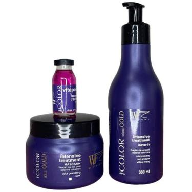 Imagem de Kit Creme de Pentear, Máscara e Ampola para Cabelos Coloridos com Prot