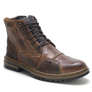 Imagem de Bota Coturno Masculino Couro Zíper Estilo Moderna Condorto - Free Jump
