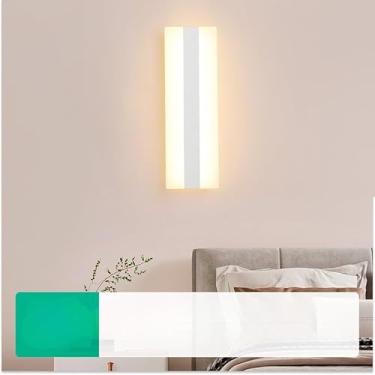 Imagem de Luminária de Parede Moderna com Soquete E27 | Arandela Rose Gold/Preto para Quarto e Sala, Bivolt(KJ21 Branco (28x9x4))