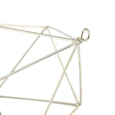 Imagem de KIMISS Planta Geométrica Independente e Cabide de Flores para Decoração Interna e Externa - Moss e Samambaia que Economiza Espaço (Ouro)