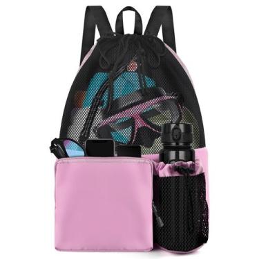 Imagem de Bolsa de natação BROTOU com mochila de malha de bolso úmida 47x40 cm