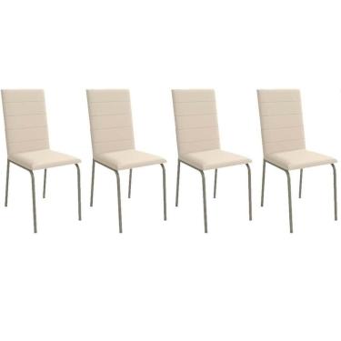 Imagem de Cadeiras De Cozinha Amsterdã C091 Kit 4 Un Niquel/nude 16 - Kappesberg