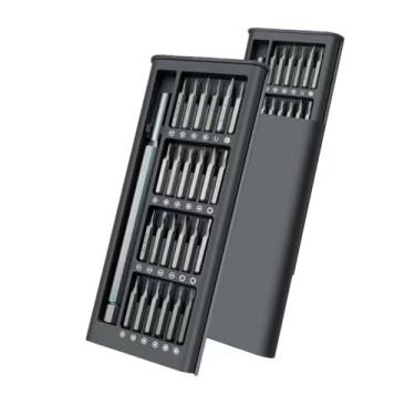 Imagem de Conjunto de chaves de fenda de precisão multifuncional 24 em 1 – durável, sem necessidade de carregar, ideal para conserto de celulares e tablets