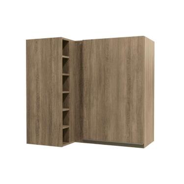 Imagem de Armário Aéreo P/ Cozinha Canto Reto Maxxi G768 1 Porta 98cm Nogal - Kappesberg