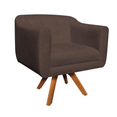 Imagem de Kit 02 Poltronas Giratória Julia Marrom