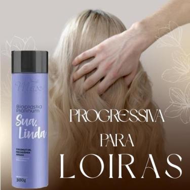 Imagem de Escova progressiva violeta alisamento loiras biomax terapia mega liso 