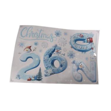 Imagem de UGPLM Adesivos de janela de Feliz Natal 2026, decoração de Natal, à prova d'água, PVC, faça você mesmo, adesivos para vidro, fofos para cozinha e quarto