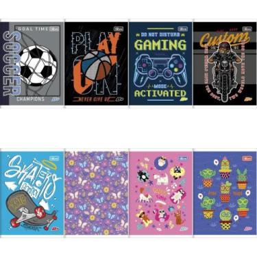 Imagem de Caderno Brochura 1/4 D+ 96 Folhas MASCULINO/FEMININO Pacote com 10 - T