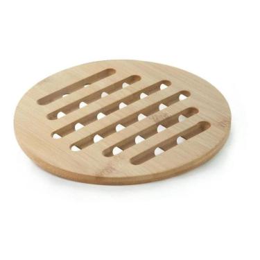 Imagem de Descanso De Panela Redondo Em Bambu 15Cm Mimo Style Cor Bege