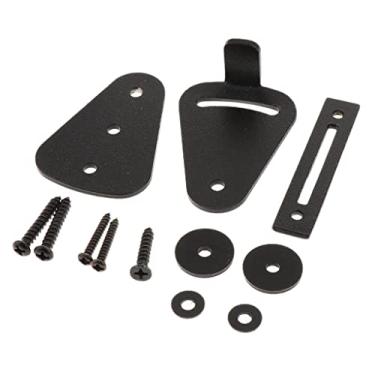 Imagem de Fechadura de porta de madeira deslizante resistente - ferragens de trava de aço carbono para fácil instalação - perfeita para portas deslizantes - segurança doméstica e escritório - preta - preta