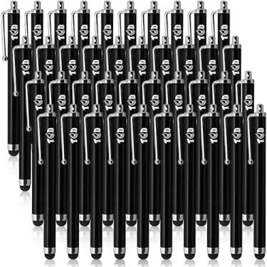 Imagem de Pacote com 40 canetas Stylus TCD para telas sensíveis ao toque – Caneta Stylus universal para iPad, iPhone, Galaxy Tablet, Android, Chrome Book, Laptop – Canetas de ponta de borracha grossa premium