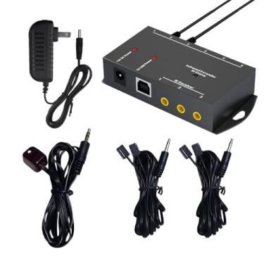 Imagem de Sistema repetidor infravermelho IR kit de até 6 dispositivos, conjunto de extensor remoto infravermelho oculto, adequado para kit extensor de controle remoto de dispositivos infravermelhos-LD