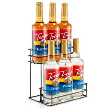 Imagem de Rack organizador de xarope de café kimilus para 6 garrafas