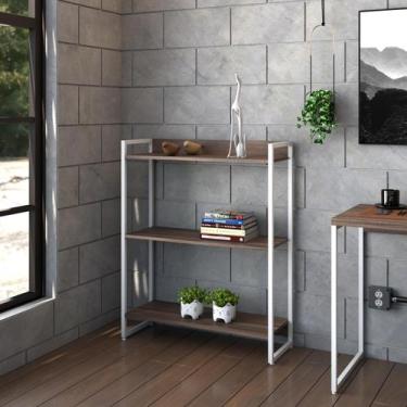 Imagem de Estante Dynamica 80X30X104cm C/03 Prateleiras Estrutura Branca - Compa