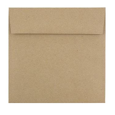 Imagem de JAM PAPER Envelopes de convite premium 15,5 x 15,5 cm – Saco de papel kraft marrom – Pacote com 25