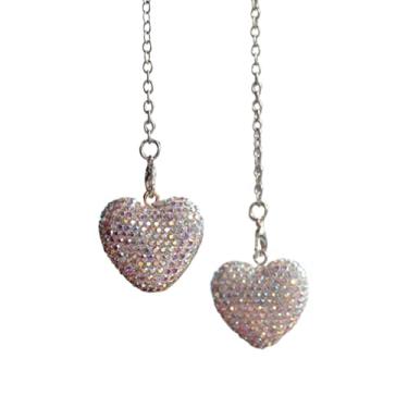 Imagem de LXQTAO Lindo espelho retrovisor de carro com coração e estrela - adorável acessório automotivo para uso múltiplo (tipo 1)