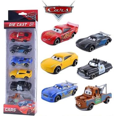 Imagem de Kit 6 Carrinhos Cars Relâmpago McQueen Metal Diecast Miniatura 1:55 In