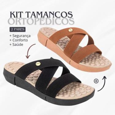 Imagem de Kit 2 Pares Sandália Chinelo Feminino Massageador Esporão - Uniflex, P