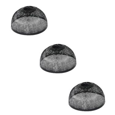 Imagem de 3 Cobre Bolo Telado Protetor Alimentos Redondo Plástico 28x14cm Protetores Fruta E Bolo Tela Mosquiteiro(Preto)