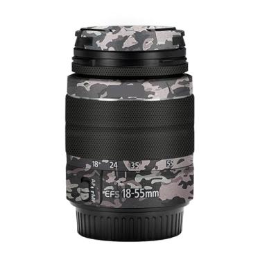 Imagem de EFS 18-55 3.5-5.6 Adesivo de lente de câmera para Canon EF-S 18-55mm F3.5-5.6 III Película protetora de vinil decalque skin (Camuflagem de campo)