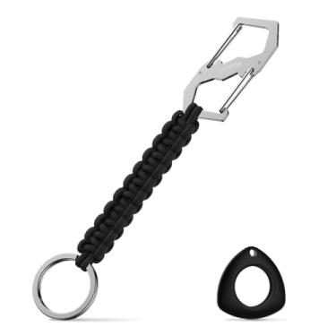 Imagem de Chaveiro de Sobrevivência Skyfox Paracord Com Mosquetão, Clipe de Gancho de Anel de Cordão Trançado, Multiferramenta Edc Para Chaves Faca Lanterna Acampamento Caminhada Mochila Adequada Para Home