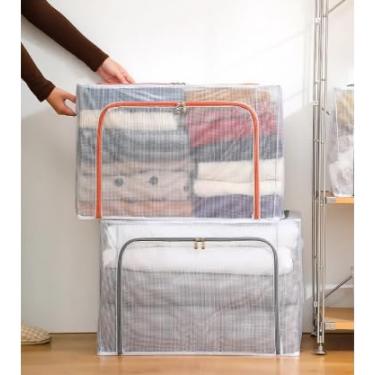 Imagem de Caixa Organizadora Coberto Lençol Social Cesto Calça Cômoda Blusa Guarda Roupa Camisa