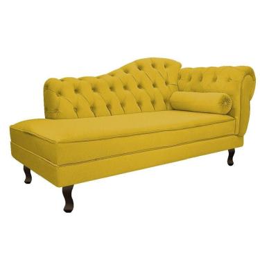 Imagem de Recamier Diana 185cm Lado esquerdo Suede Amarelo