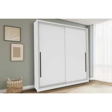 Imagem de Guarda Roupa 2 Portas De Correr E 2 Gavetas Valência Branco - Politorno