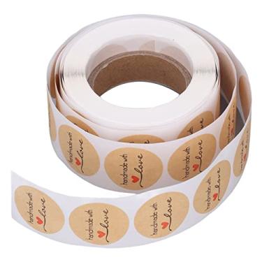 Imagem de Cryfokt Adesivos Redondos Feitos à Mão, Fáceis de Usar, à Prova D'água, Resistentes a Rasgos para Venda de bolos. 500 Adesivos para Artesãos